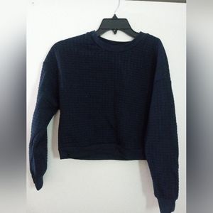Navy blue crewneck sweater